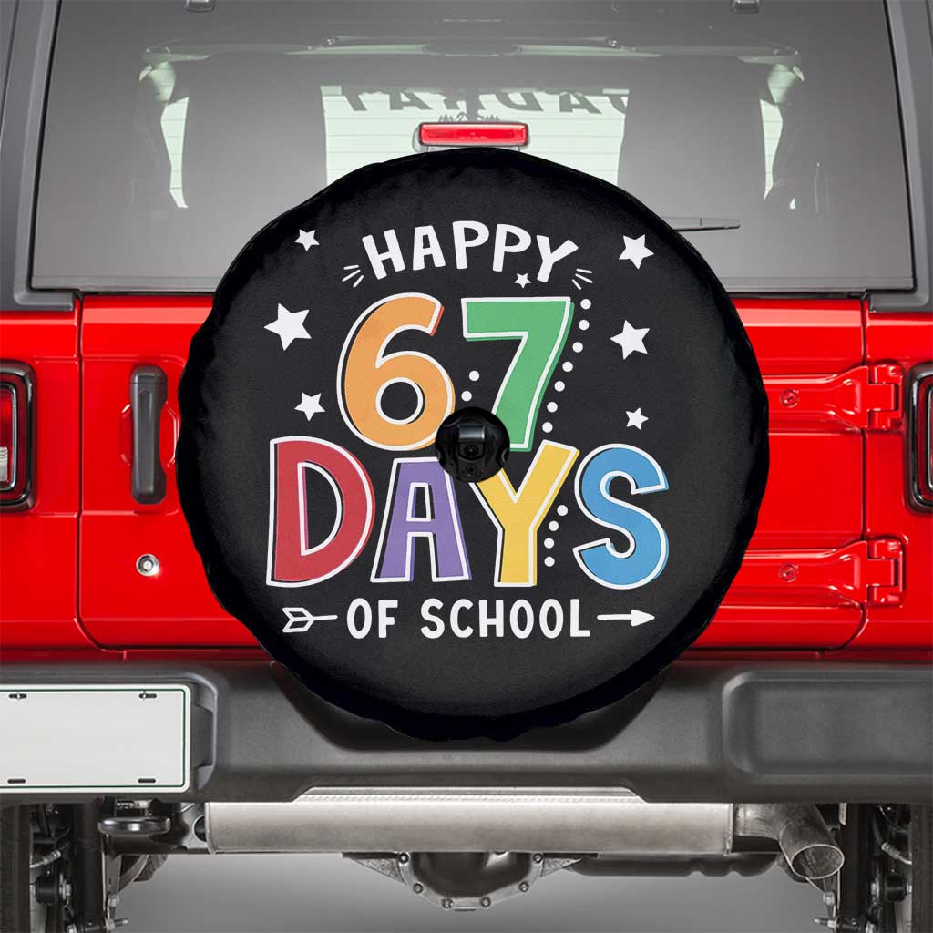 67 Days of School Spare Tire Cover Funny Meme Teacher Student 67th Day - Wonder Print Shop