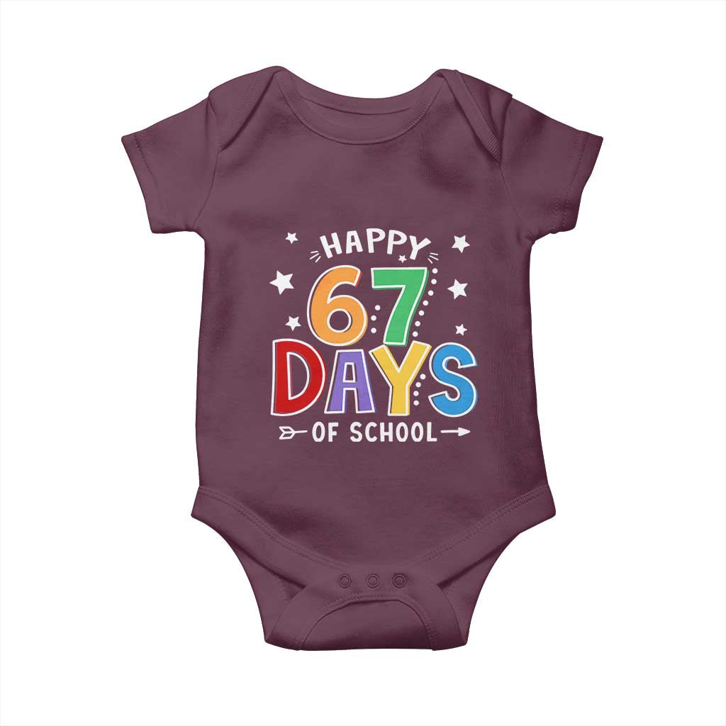 67 Days of School Baby Onesie Funny Meme Teacher Student 67th Day - Wonder Print Shop