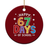 67 Days of School Ceramic Ornament Funny Meme Teacher Student 67th Day - Wonder Print Shop