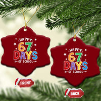 67 Days of School Ceramic Ornament Funny Meme Teacher Student 67th Day - Wonder Print Shop