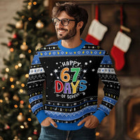 67 Days of School Hanukkah Ugly Sweater Funny Meme Teacher Student 67th Day - Wonder Print Shop