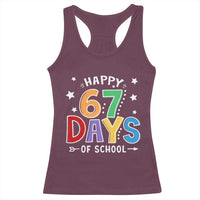 67 Days of School Racerback Tank Top Funny Meme Teacher Student 67th Day - Wonder Print Shop