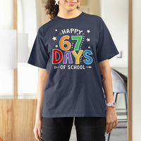 67 Days of School T Shirt For Women Funny Meme Teacher Student 67th Day - Wonder Print Shop