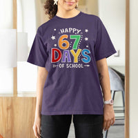 67 Days of School T Shirt For Women Funny Meme Teacher Student 67th Day - Wonder Print Shop