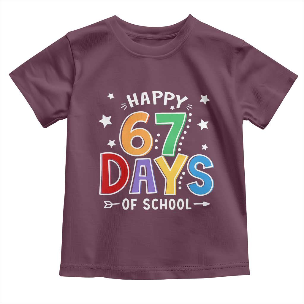 67 Days of School Toddler T Shirt Funny Meme Teacher Student 67th Day - Wonder Print Shop