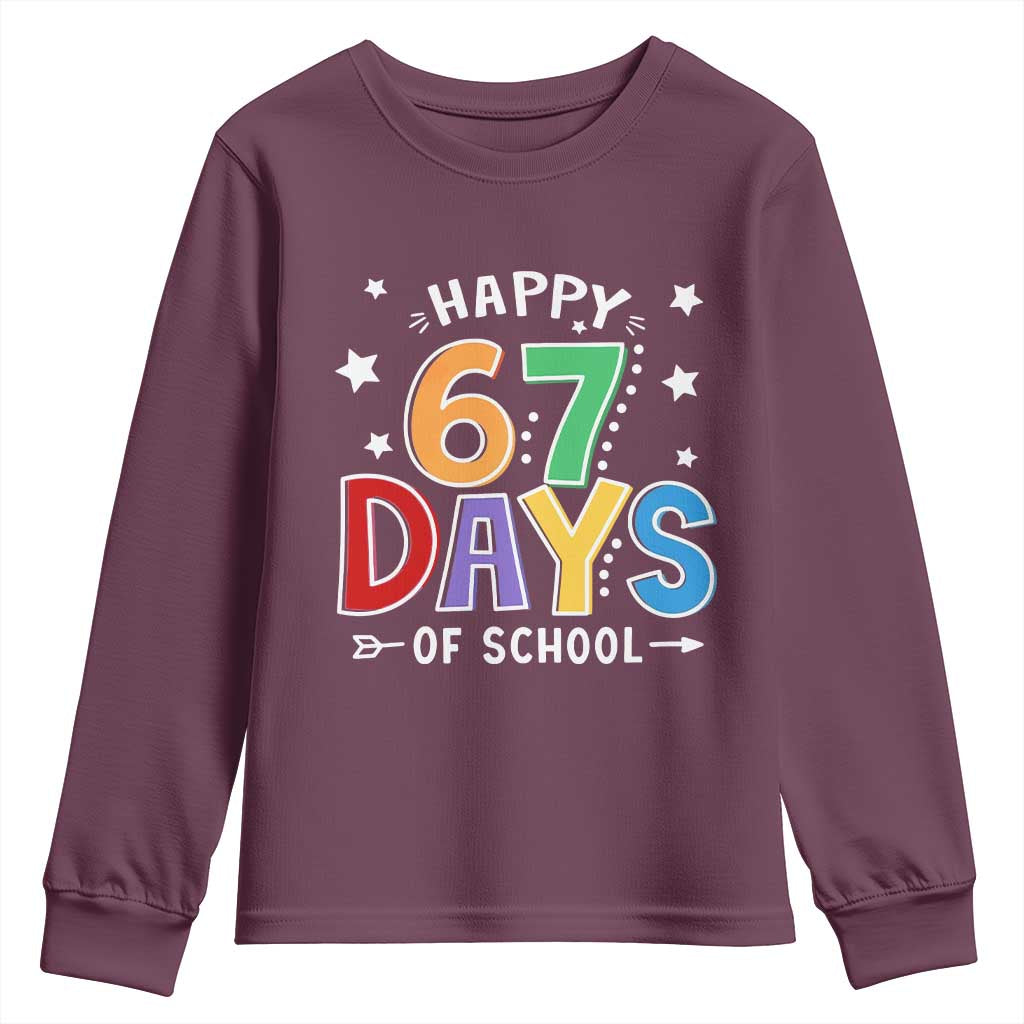67 Days of School Youth Sweatshirt Funny Meme Teacher Student 67th Day - Wonder Print Shop