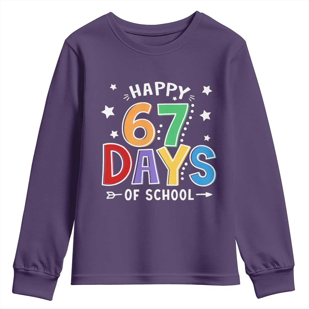 67 Days of School Youth Sweatshirt Funny Meme Teacher Student 67th Day - Wonder Print Shop