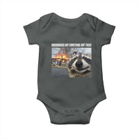 Raccoon Meme Baby Onesie Undiagnosed But Something Aint Right - Wonder Print Shop
