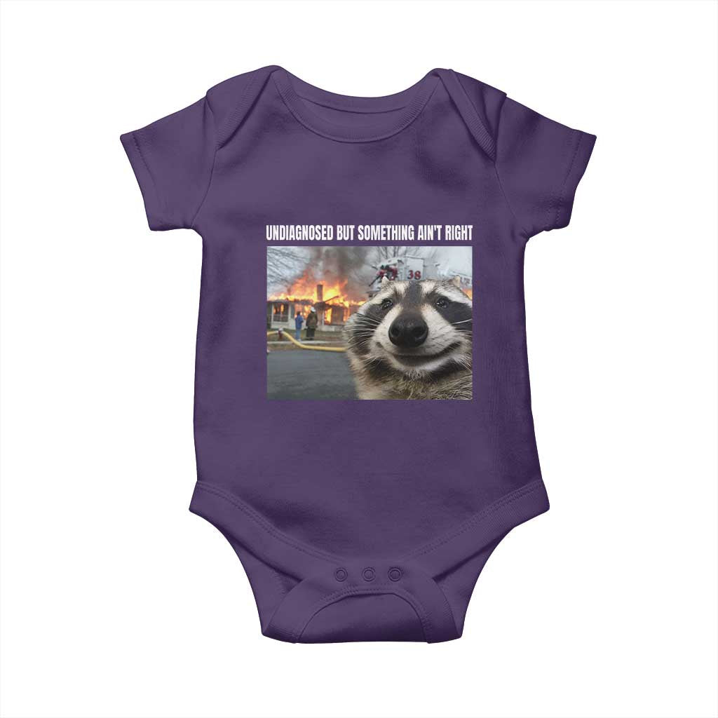 Raccoon Meme Baby Onesie Undiagnosed But Something Aint Right - Wonder Print Shop