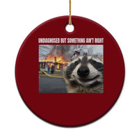 Raccoon Meme Ceramic Ornament Undiagnosed But Something Aint Right - Wonder Print Shop