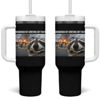 Raccoon Meme Tumbler With Handle Undiagnosed But Something Aint Right - Wonder Print Shop