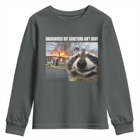 Raccoon Meme Youth Sweatshirt Undiagnosed But Something Aint Right - Wonder Print Shop