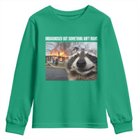 Raccoon Meme Youth Sweatshirt Undiagnosed But Something Aint Right - Wonder Print Shop