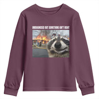 Raccoon Meme Youth Sweatshirt Undiagnosed But Something Aint Right - Wonder Print Shop