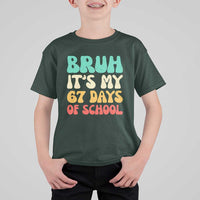 Bruh 67 Days Of School T Shirt For Kid Funny Six Seven Meme Teacher Student 67th Day - Wonder Print Shop