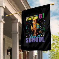 Tung Tung Tung Sahur I Survived 67 Days of School Garden Flag Funny Six Seven 6 7 Meme Teacher Student - Wonder Print Shop