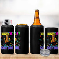 Tung Tung Tung Sahur I Survived 67 Days of School 4 in 1 Can Cooler Tumbler Funny Six Seven 6 7 Meme Teacher Student - Wonder Print Shop