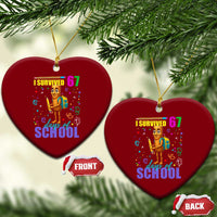 Tung Tung Tung Sahur I Survived 67 Days of School Ceramic Ornament Funny Six Seven 6 7 Meme Teacher Student - Wonder Print Shop