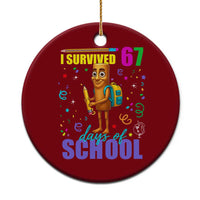 Tung Tung Tung Sahur I Survived 67 Days of School Ceramic Ornament Funny Six Seven 6 7 Meme Teacher Student - Wonder Print Shop