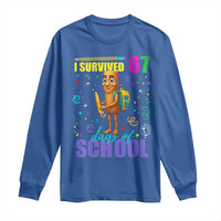 Tung Tung Tung Sahur I Survived 67 Days of School Long Sleeve Shirt Funny Six Seven 6 7 Meme Teacher Student - Wonder Print Shop