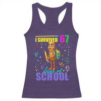 Tung Tung Tung Sahur I Survived 67 Days of School Racerback Tank Top Funny Six Seven 6 7 Meme Teacher Student - Wonder Print Shop