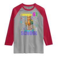 Tung Tung Tung Sahur I Survived 67 Days of School Raglan Shirt Funny Six Seven 6 7 Meme Teacher Student - Wonder Print Shop