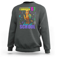 Tung Tung Tung Sahur I Survived 67 Days of School Sweatshirt Funny Six Seven 6 7 Meme Teacher Student - Wonder Print Shop