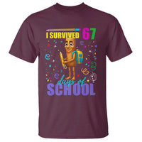 Tung Tung Tung Sahur I Survived 67 Days of School T Shirt Funny Six Seven 6 7 Meme Teacher Student - Wonder Print Shop