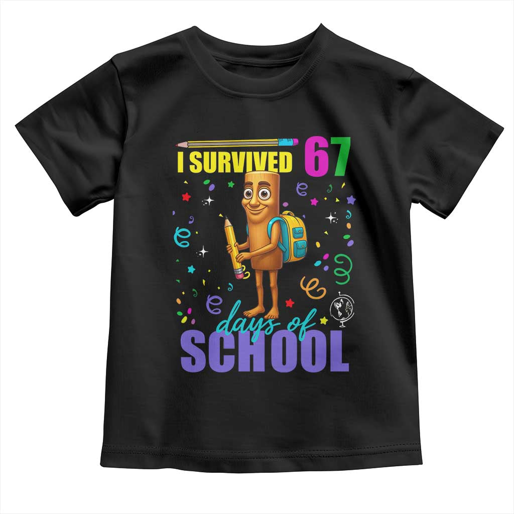 Tung Tung Tung Sahur I Survived 67 Days of School Toddler T Shirt Funny Six Seven 6 7 Meme Teacher Student - Wonder Print Shop