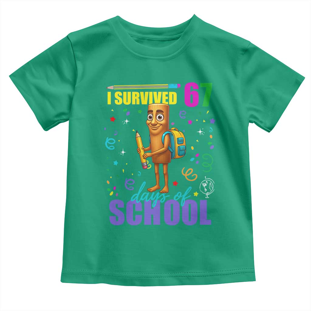 Tung Tung Tung Sahur I Survived 67 Days of School Toddler T Shirt Funny Six Seven 6 7 Meme Teacher Student - Wonder Print Shop