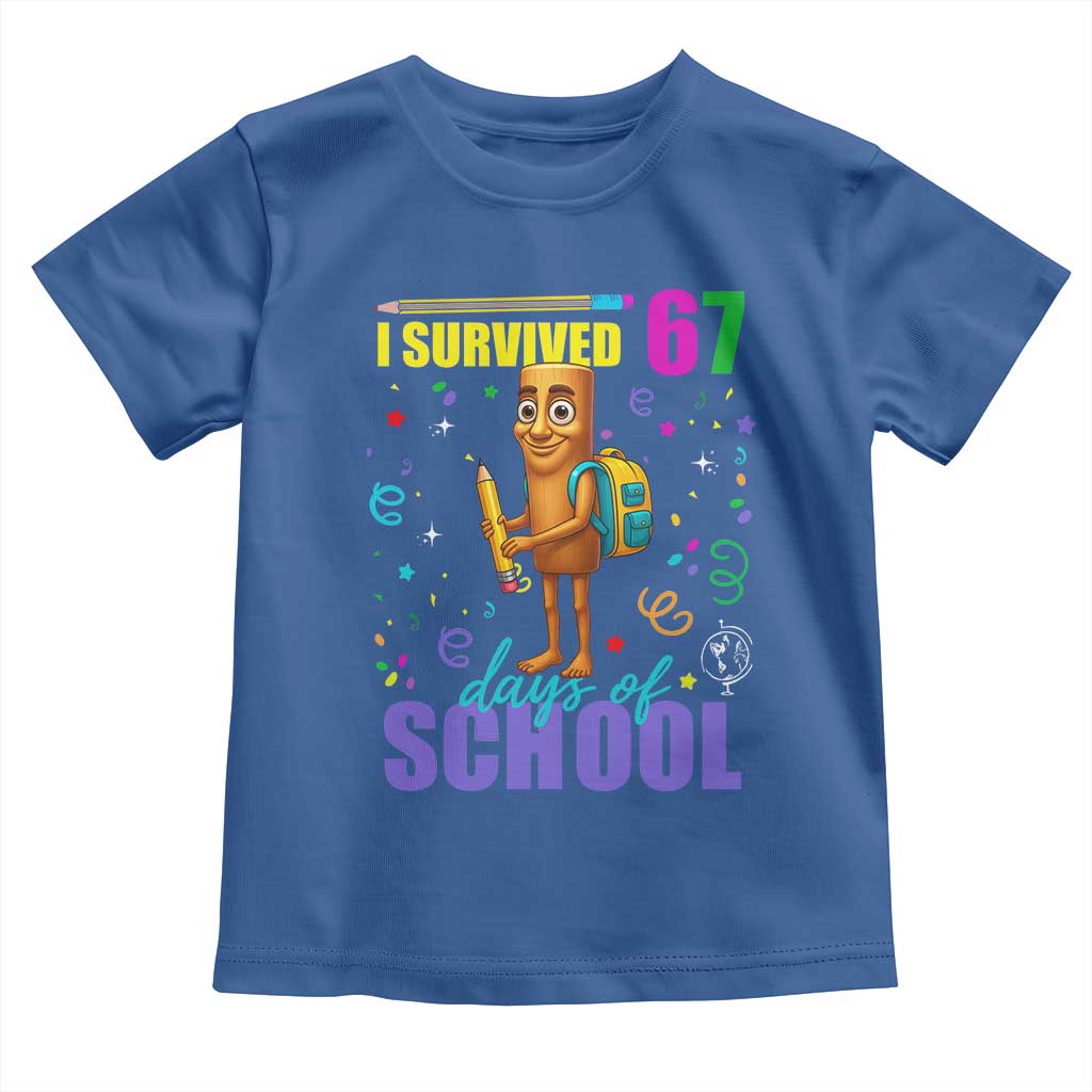 Tung Tung Tung Sahur I Survived 67 Days of School Toddler T Shirt Funny Six Seven 6 7 Meme Teacher Student - Wonder Print Shop