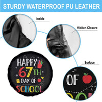 67 Days of School Spare Tire Cover Happy 67th Day Of School Teachers Student Meme - Wonder Print Shop