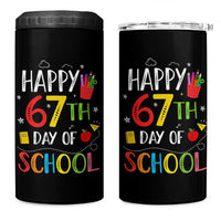 67 Days of School 4 in 1 Can Cooler Tumbler Happy 67th Day Of School Teachers Student Meme - Wonder Print Shop