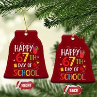 67 Days of School Ceramic Ornament Happy 67th Day Of School Teachers Student Meme - Wonder Print Shop