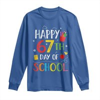 67 Days of School Long Sleeve Shirt Happy 67th Day Of School Teachers Student Meme - Wonder Print Shop