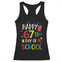 67 Days of School Racerback Tank Top Happy 67th Day Of School Teachers Student Meme - Wonder Print Shop