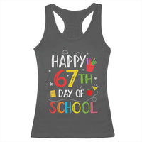 67 Days of School Racerback Tank Top Happy 67th Day Of School Teachers Student Meme - Wonder Print Shop