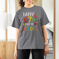 67 Days of School T Shirt For Women Happy 67th Day Of School Teachers Student Meme - Wonder Print Shop