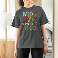 67 Days of School T Shirt For Women Happy 67th Day Of School Teachers Student Meme - Wonder Print Shop