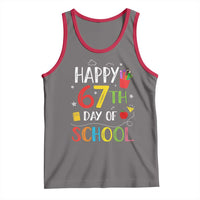 67 Days of School Tank Top Happy 67th Day Of School Teachers Student Meme - Wonder Print Shop