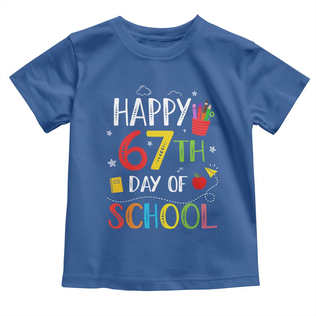 67 Days of School Toddler T Shirt Happy 67th Day Of School Teachers Student Meme - Wonder Print Shop