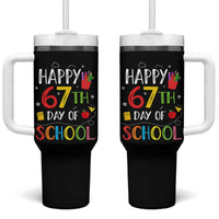 67 Days of School Tumbler With Handle Happy 67th Day Of School Teachers Student Meme - Wonder Print Shop