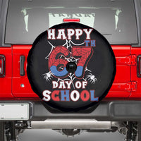 Happy 67th Day Of School Spare Tire Cover Boys Girls Spider 67 Days - Wonder Print Shop