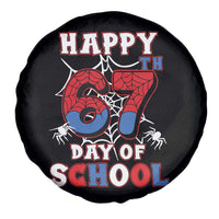 Happy 67th Day Of School Spare Tire Cover Boys Girls Spider 67 Days - Wonder Print Shop