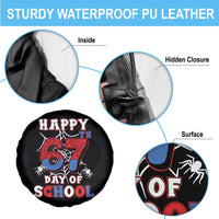 Happy 67th Day Of School Spare Tire Cover Boys Girls Spider 67 Days - Wonder Print Shop