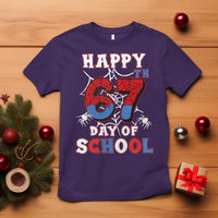 Happy 67th Day Of School T Shirt Boys Girls Spider 67 Days - Wonder Print Shop