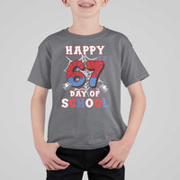 Happy 67th Day Of School T Shirt For Kid Boys Girls Spider 67 Days - Wonder Print Shop