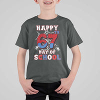 Happy 67th Day Of School T Shirt For Kid Boys Girls Spider 67 Days - Wonder Print Shop