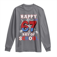 Happy 67th Day Of School Long Sleeve Shirt Boys Girls Spider 67 Days - Wonder Print Shop