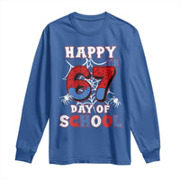 Happy 67th Day Of School Long Sleeve Shirt Boys Girls Spider 67 Days - Wonder Print Shop